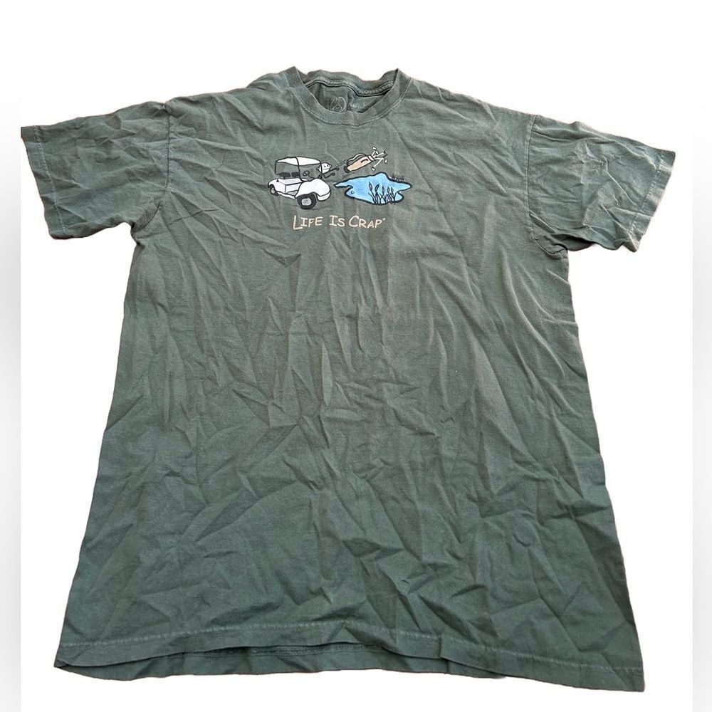 Life is Crap Funny Golf Tshirt